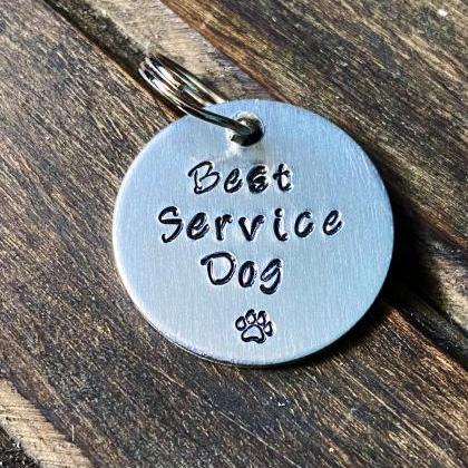 DOG OR CAT tag, “Best Service Dog..
