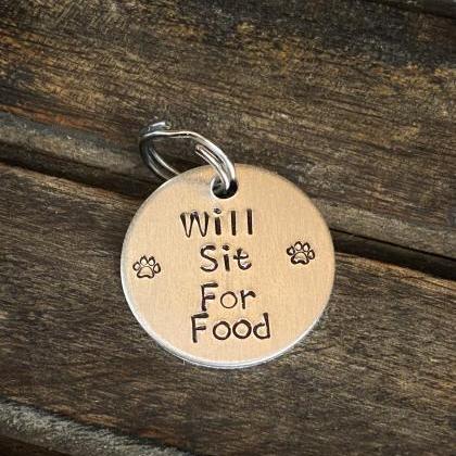 DOG OR CAT tag, “Will Sit For Foo..