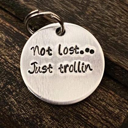 DOG OR CAT tag, “Not lost... Just..